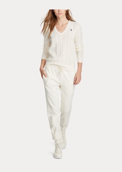 Sueter Polo Ralph Lauren Mujer Creme - Cable Wool-Cashmere - PSALZ1046